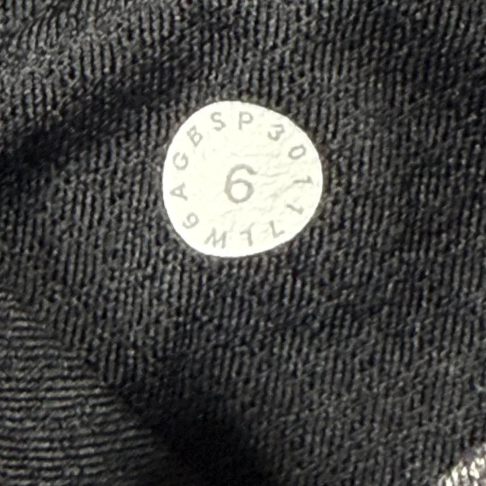 Lululemon Gray Heathered Black Side Stripe High Rise Crop Leggings‎ Womens 6